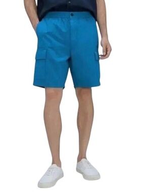 Everlane Mens Cotton Linen Cargo Shorts NWT Size Small Horizon Blue Turquoise